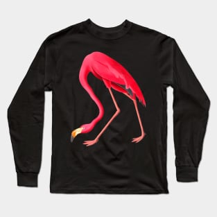 Pink Flamingo Illustration John James Audubon 1827 Long Sleeve T-Shirt